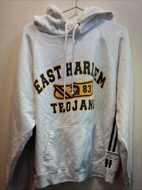 East Harlem Trojans White Hooded Sweatshirt